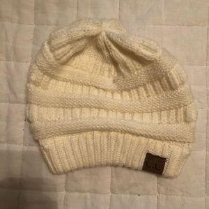 Cream CC Beanie